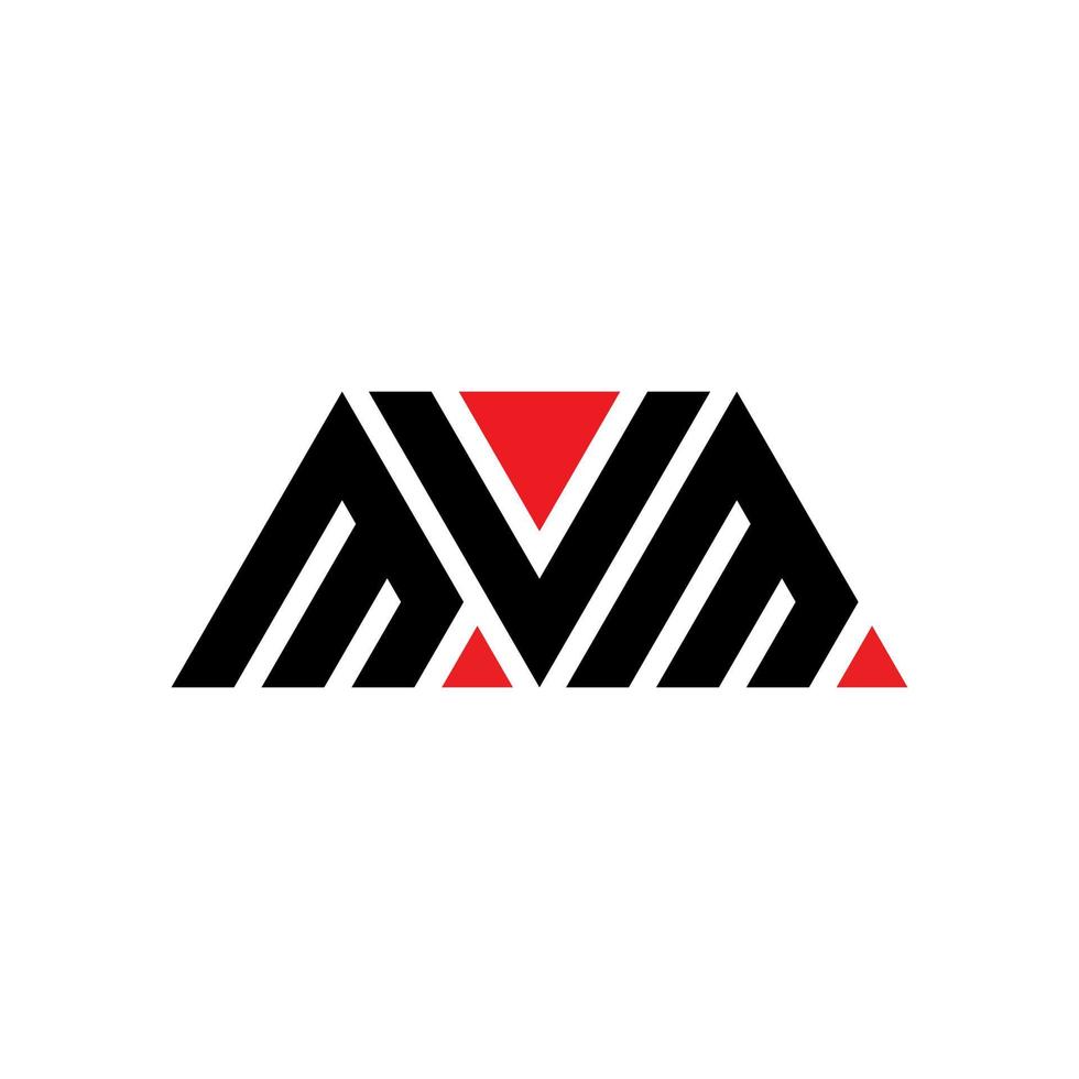MVM triangle letter logo design with triangle shape. MVM triangle logo design monogram. MVM triangle vector logo template with red color. MVM triangular logo Simple, Elegant, and Luxurious Logo. MVM