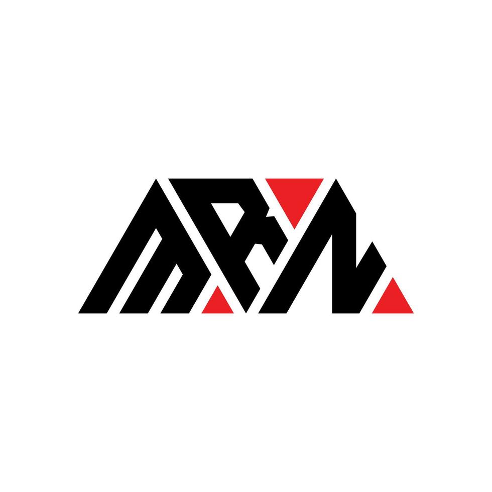 MRN triangle letter logo design with triangle shape. MRN triangle logo design monogram. MRN triangle vector logo template with red color. MRN triangular logo Simple, Elegant, and Luxurious Logo. MRN