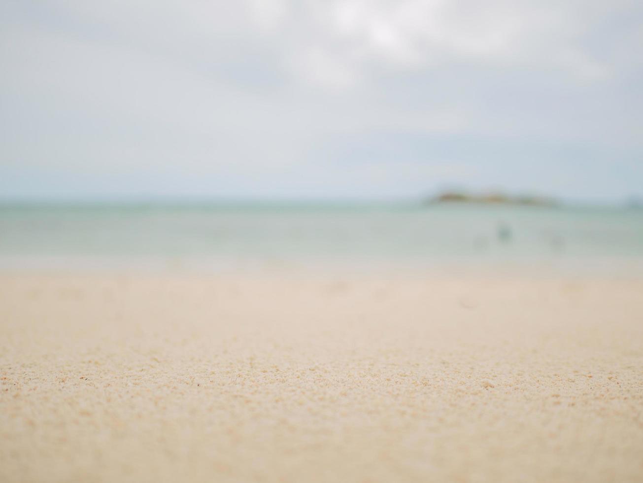 Emtry tropical idyllic beach background.Beautiful Endless horizon with sky and white sand.Samae San Island chonburi thailand.Summer day concept photo