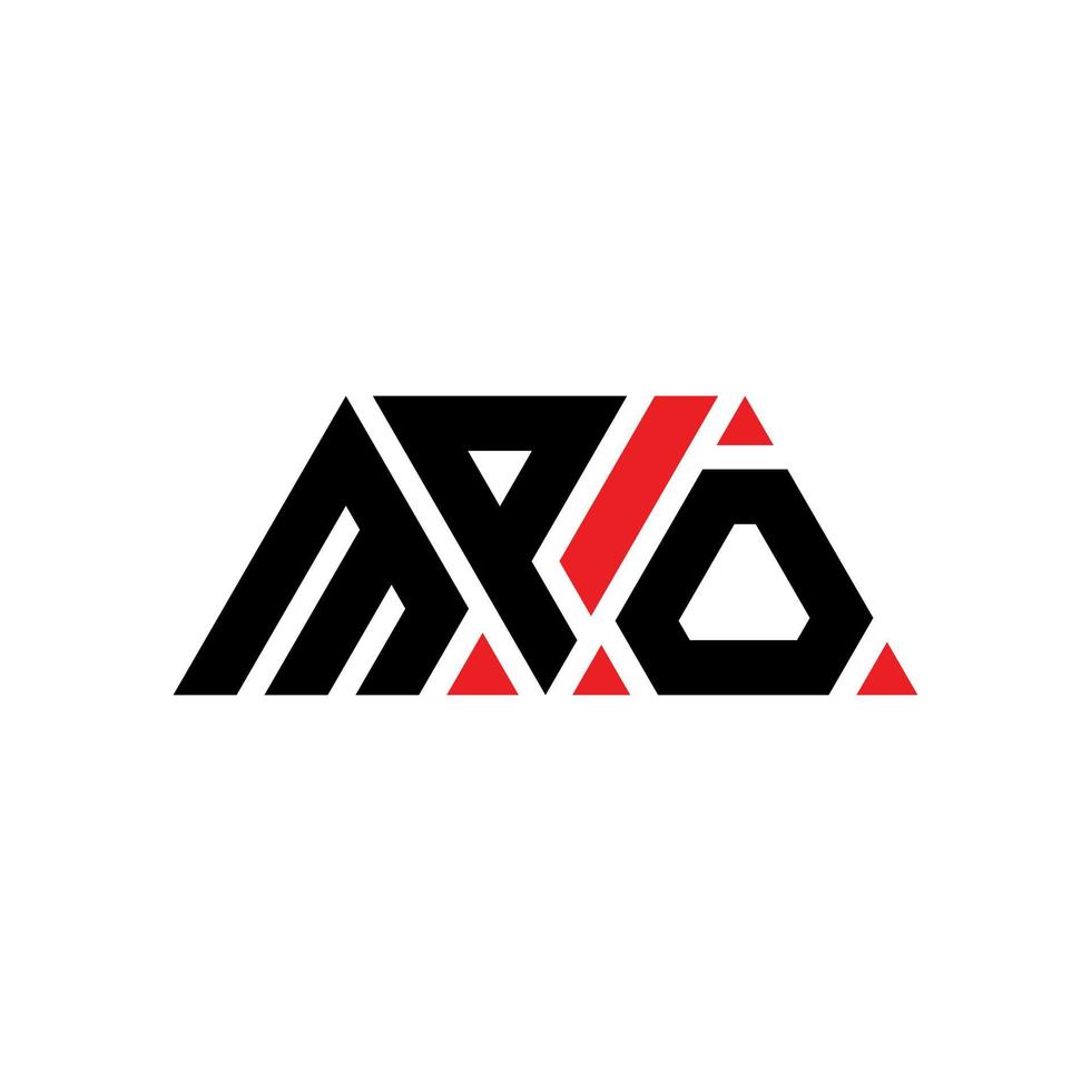 MPO triangle letter logo design with triangle shape. MPO triangle logo design monogram. MPO triangle vector logo template with red color. MPO triangular logo Simple, Elegant, and Luxurious Logo. MPO