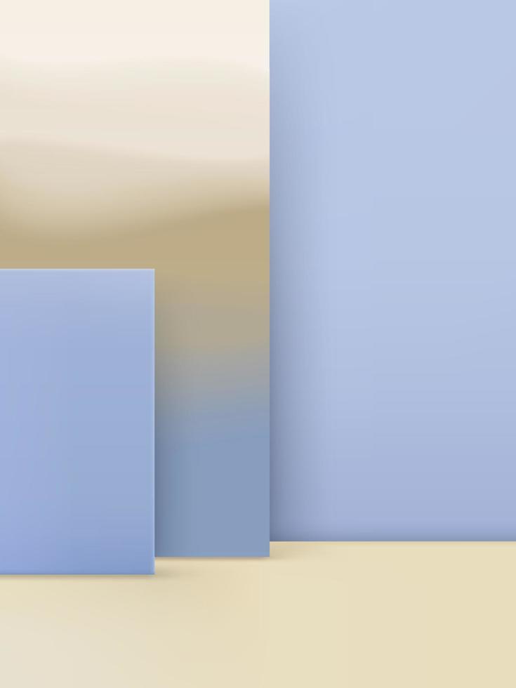 fondo de exhibición de producto de disparo de estudio de ilustración vectorial 3d con colores pastel degradados abstractos vector