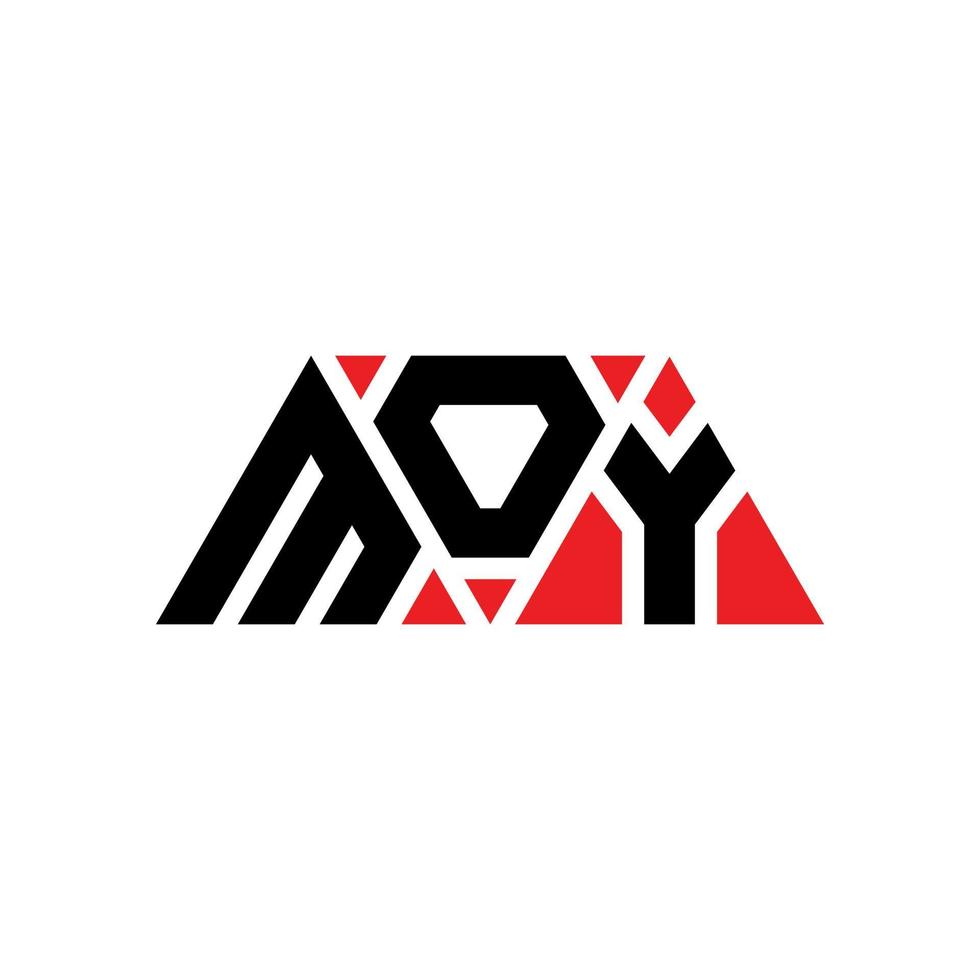 diseño de logotipo de letra triangular moy con forma de triángulo. monograma de diseño de logotipo de triángulo moy. plantilla de logotipo de vector de triángulo moy con color rojo. logotipo triangular moy logotipo simple, elegante y lujoso. moy