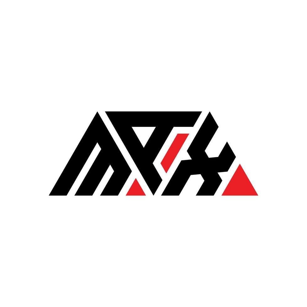 diseño de logotipo de letra de triángulo max con forma de triángulo. monograma de diseño de logotipo de triángulo máximo. plantilla de logotipo de vector de triángulo máximo con color rojo. logo triangular max logo simple, elegante y lujoso. máximo