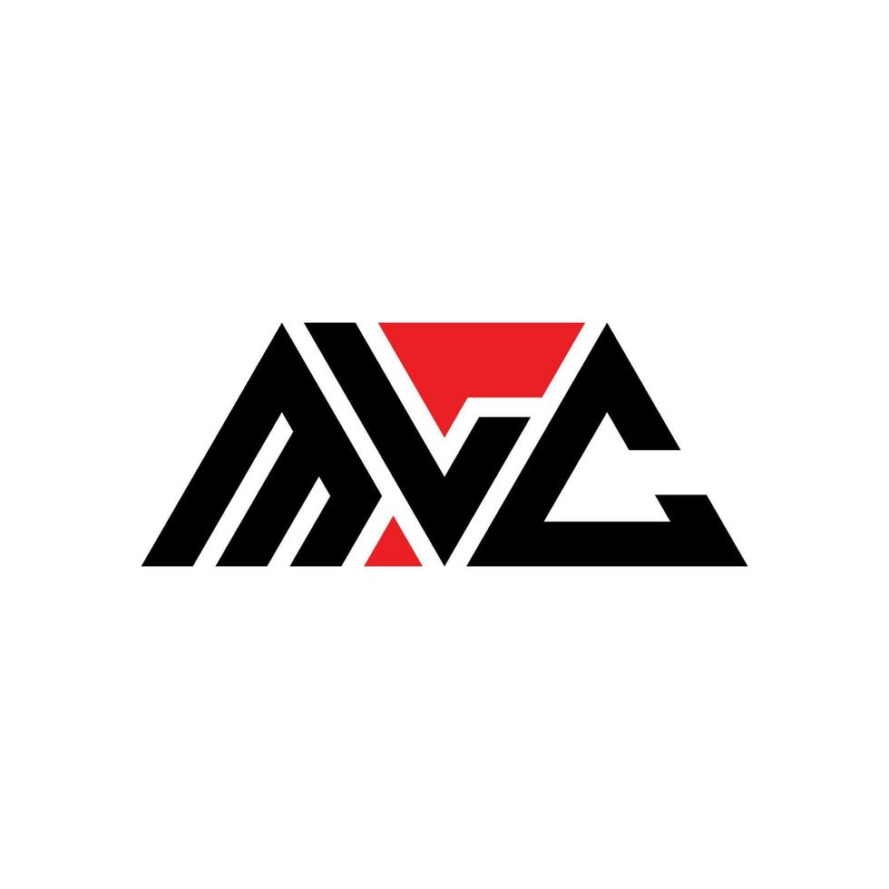 MLC triangle letter logo design with triangle shape. MLC triangle logo design monogram. MLC triangle vector logo template with red color. MLC triangular logo Simple, Elegant, and Luxurious Logo. MLC