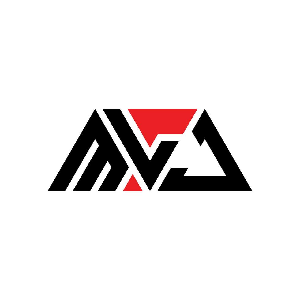 Diseño de logotipo de letra triangular mlj con forma de triángulo. monograma de diseño del logotipo del triángulo mlj. plantilla de logotipo de vector de triángulo mlj con color rojo. logotipo triangular mlj logotipo simple, elegante y lujoso. mlj