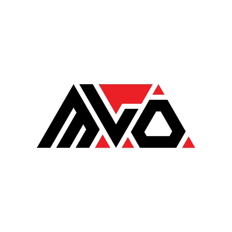 Diseño de logotipo de letra triangular mlo con forma de triángulo. monograma de diseño del logotipo del triángulo mlo. plantilla de logotipo de vector de triángulo mlo con color rojo. logotipo triangular mlo logotipo simple, elegante y lujoso. mlo