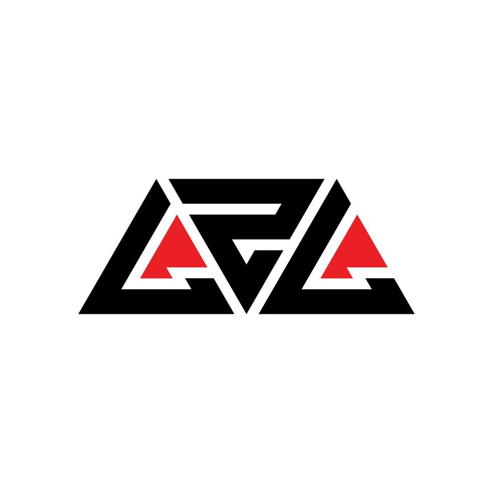Diseño de logotipo de letra triangular lzl con forma de triángulo. monograma de diseño de logotipo de triángulo lzl. Plantilla de logotipo de vector de triángulo lzl con color rojo. logotipo triangular lzl logotipo simple, elegante y lujoso. lzl