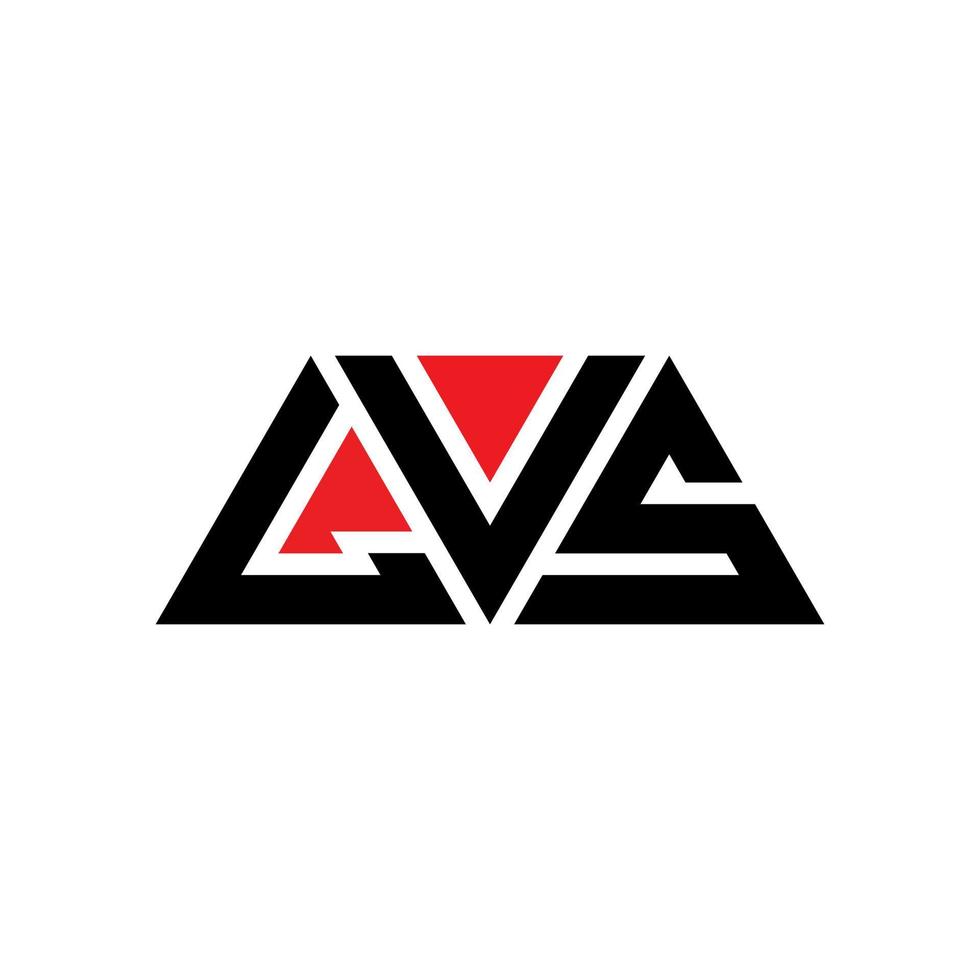 Diseño de logotipo de letra triangular lvs con forma de triángulo. Monograma de diseño de logotipo de triángulo lvs. Plantilla de logotipo de vector de triángulo lvs con color rojo. logotipo triangular lvs logotipo simple, elegante y lujoso. lvs