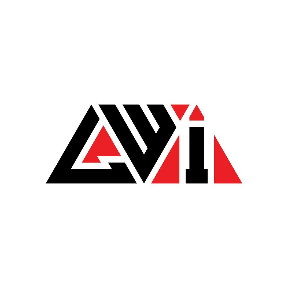 diseño de logotipo de letra triangular lwi con forma de triángulo. monograma de diseño de logotipo de triángulo lwi. plantilla de logotipo de vector de triángulo lwi con color rojo. logotipo triangular lwi logotipo simple, elegante y lujoso. lwi