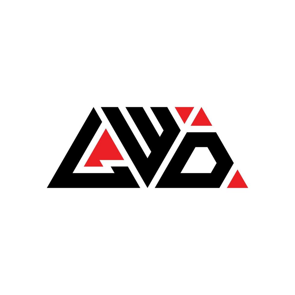 Diseño de logotipo de letra triangular lwd con forma de triángulo. monograma de diseño de logotipo de triángulo lwd. Plantilla de logotipo de vector de triángulo lwd con color rojo. logotipo triangular lwd logotipo simple, elegante y lujoso. lwd