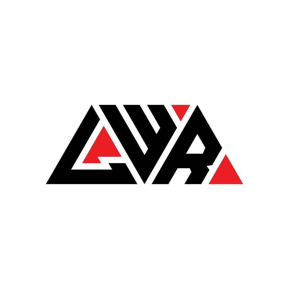 Diseño de logotipo de letra triangular lwr con forma de triángulo. monograma de diseño de logotipo de triángulo lwr. Plantilla de logotipo de vector de triángulo lwr con color rojo. logotipo triangular lwr logotipo simple, elegante y lujoso. lwr