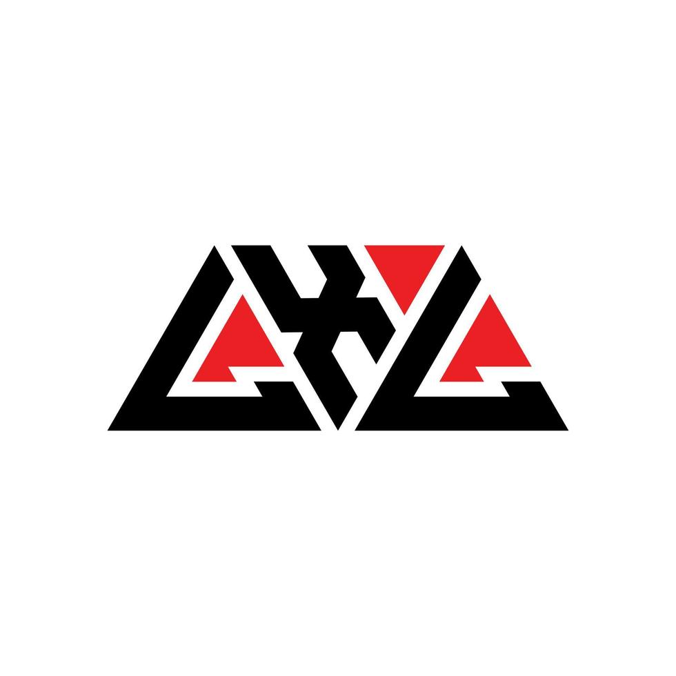 Diseño de logotipo de letra triangular lxl con forma de triángulo. monograma de diseño de logotipo de triángulo lxl. Plantilla de logotipo de vector de triángulo lxl con color rojo. logotipo triangular lxl logotipo simple, elegante y lujoso. lxl