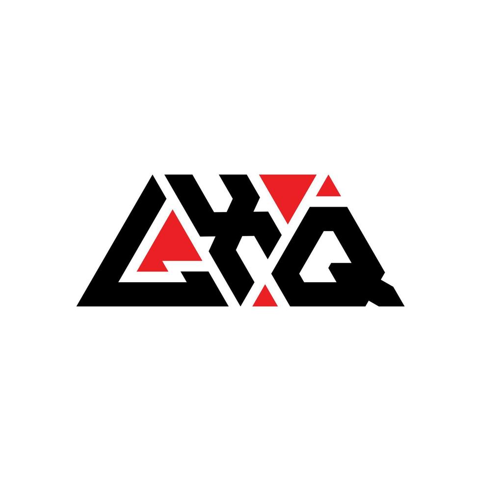 Diseño de logotipo de letra triangular lxq con forma de triángulo. monograma de diseño de logotipo de triángulo lxq. Plantilla de logotipo de vector de triángulo lxq con color rojo. logotipo triangular lxq logotipo simple, elegante y lujoso. lxq