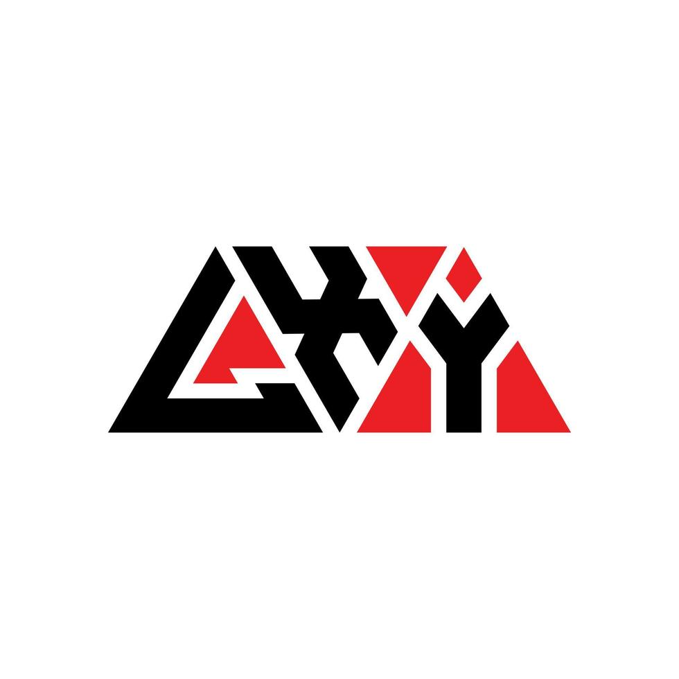 Diseño de logotipo de letra triangular lxy con forma de triángulo. Monograma de diseño de logotipo de triángulo lxy. Plantilla de logotipo de vector de triángulo lxy con color rojo. logotipo triangular lxy logotipo simple, elegante y lujoso. lxy