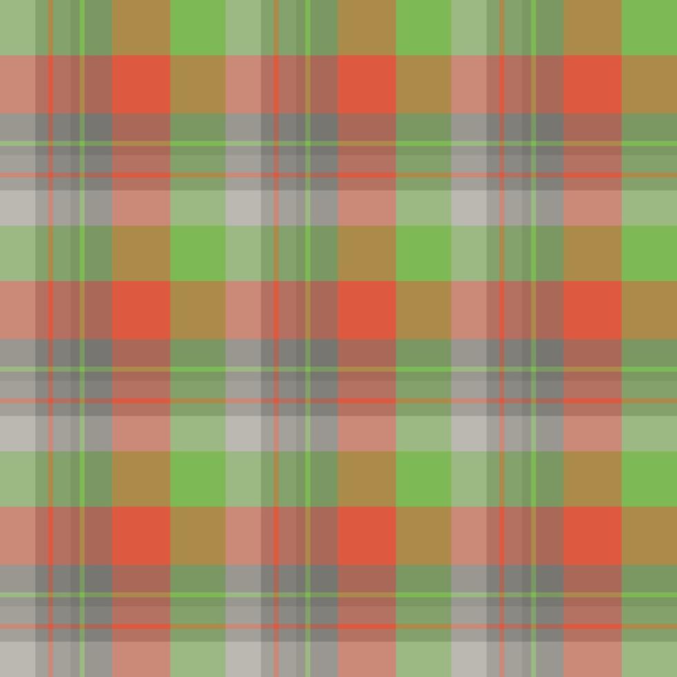 Seamless pattern in exquisite red, green and gray colors for plaid, fabric, textile, clothes, tablecloth and other things. Vector image.