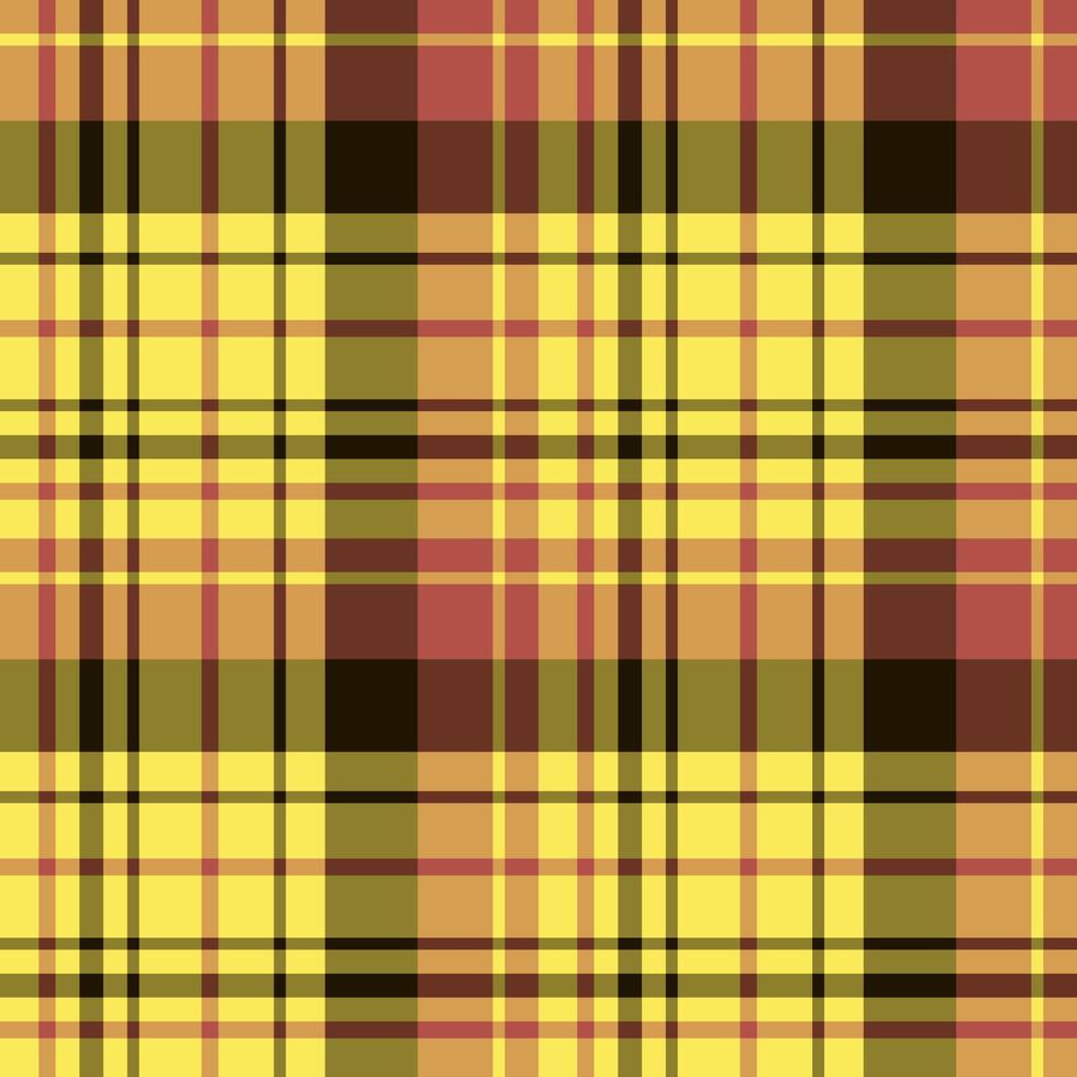 Seamless pattern in fascinating bright yellow, black and red colors for plaid, fabric, textile, clothes, tablecloth and other things. Vector image.