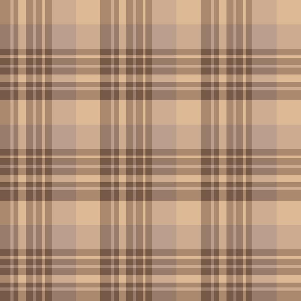 Seamless pattern in fascinating positive brown and beige colors for plaid, fabric, textile, clothes, tablecloth and other things. Vector image.