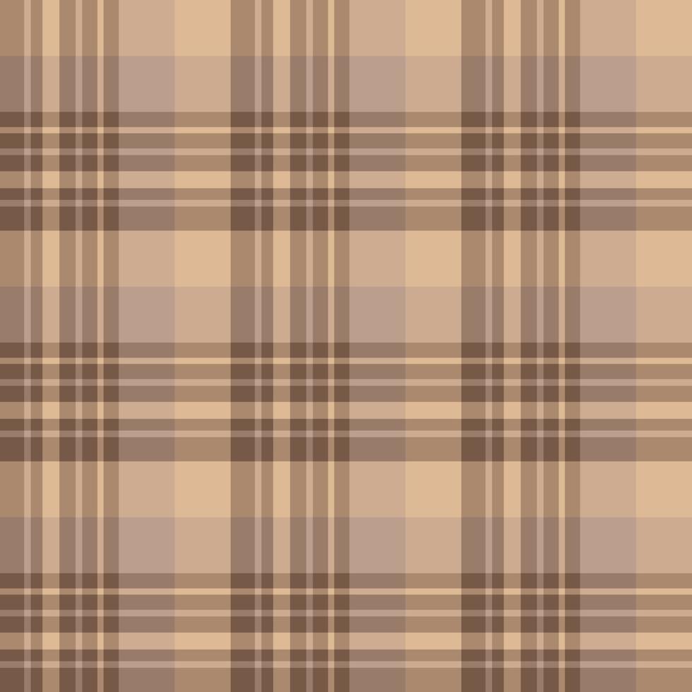 Seamless pattern in fascinating positive brown and beige colors for plaid, fabric, textile, clothes, tablecloth and other things. Vector image.