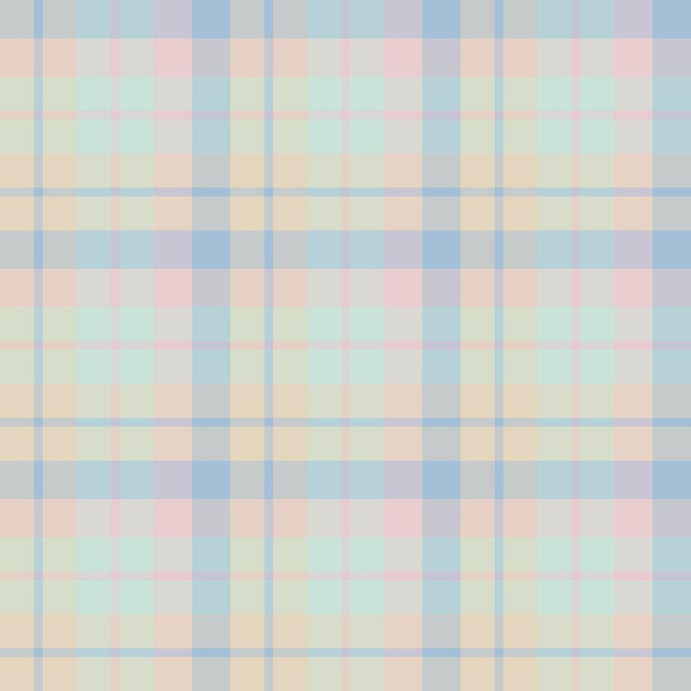 Seamless pattern in fantasy beige, light pink and blue colors for plaid, fabric, textile, clothes, tablecloth and other things. Vector image.