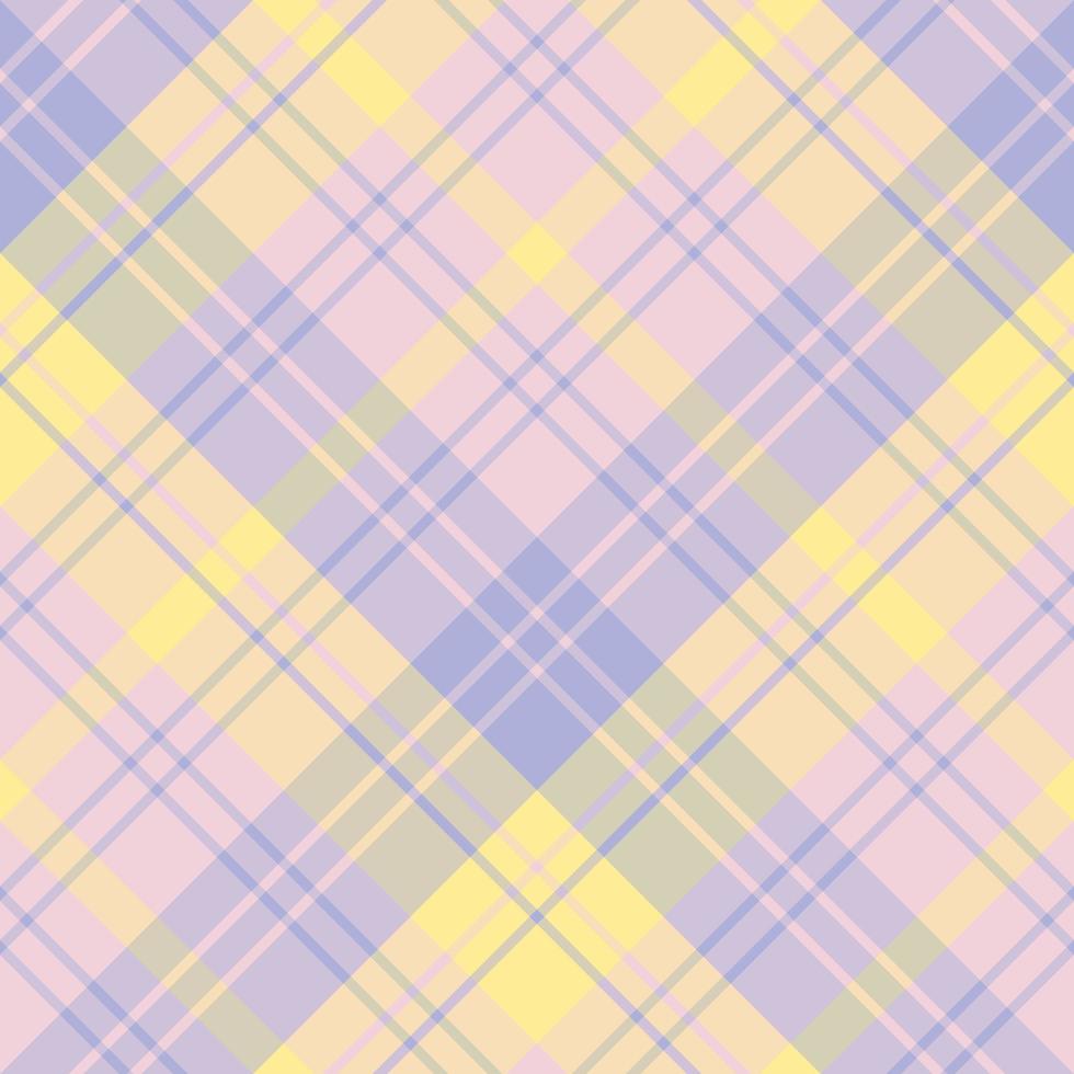 Seamless pattern in fantasy pink, yellow and violet colors for plaid, fabric, textile, clothes, tablecloth and other things. Vector image. 2