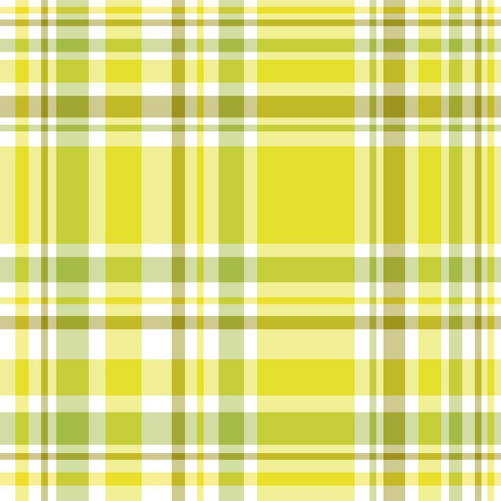 Seamless pattern in fantasy white, yellow and swamp green for plaid, fabric, textile, clothes, tablecloth and other things. Vector image.
