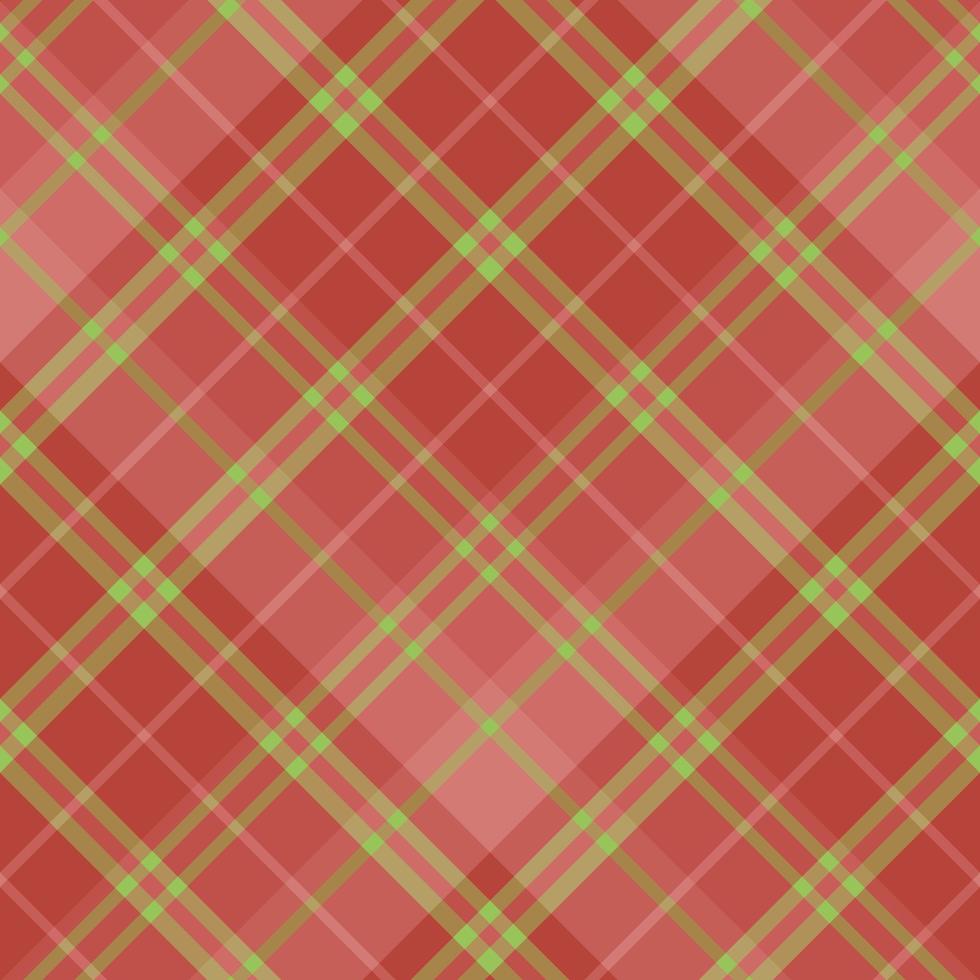 Seamless pattern in fascinating cute christmas red and green colors for plaid, fabric, textile, clothes, tablecloth and other things. Vector image. 2
