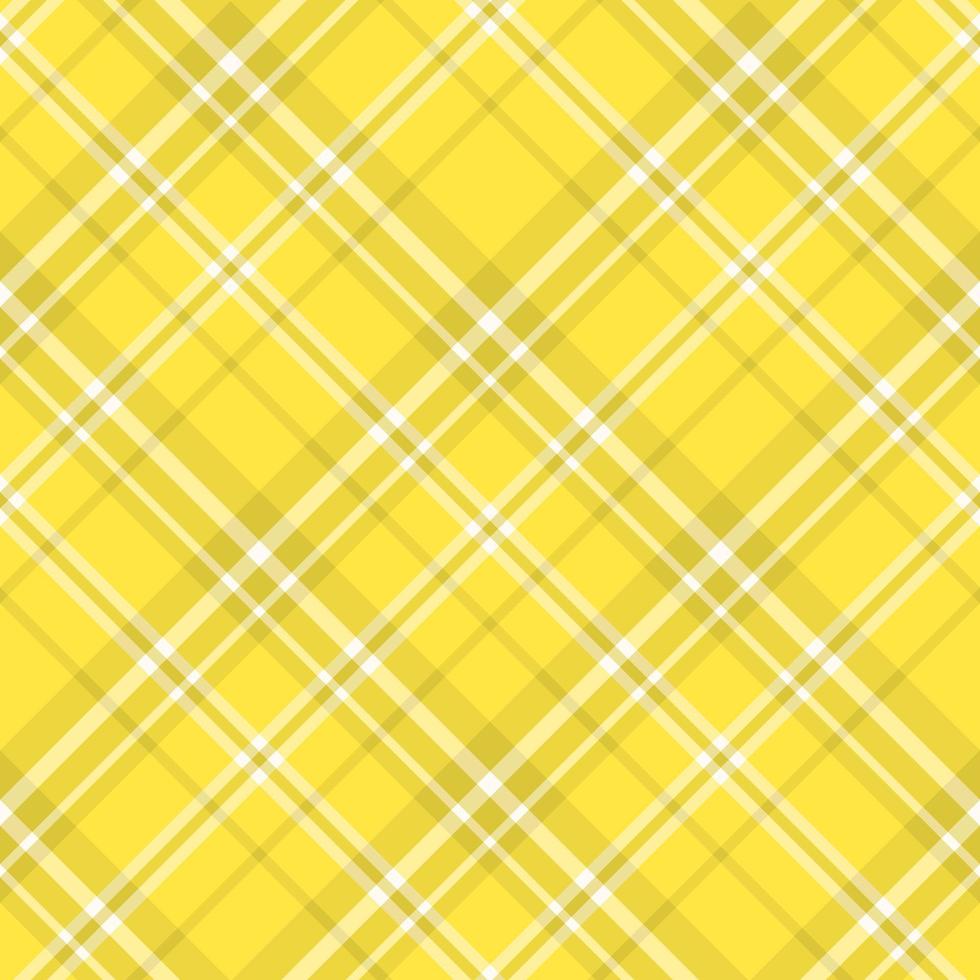 patrón impecable en fascinantes colores amarillo y blanco para tela escocesa, tela, textil, ropa, mantel y otras cosas. imagen vectorial 2 vector