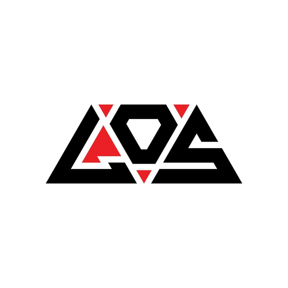 el diseño del logotipo de la letra del triángulo con forma de triángulo. monograma de diseño del logotipo del triángulo. plantilla de logotipo de vector de triángulo de los con color rojo. los logo triangular logo simple, elegante y lujoso. los