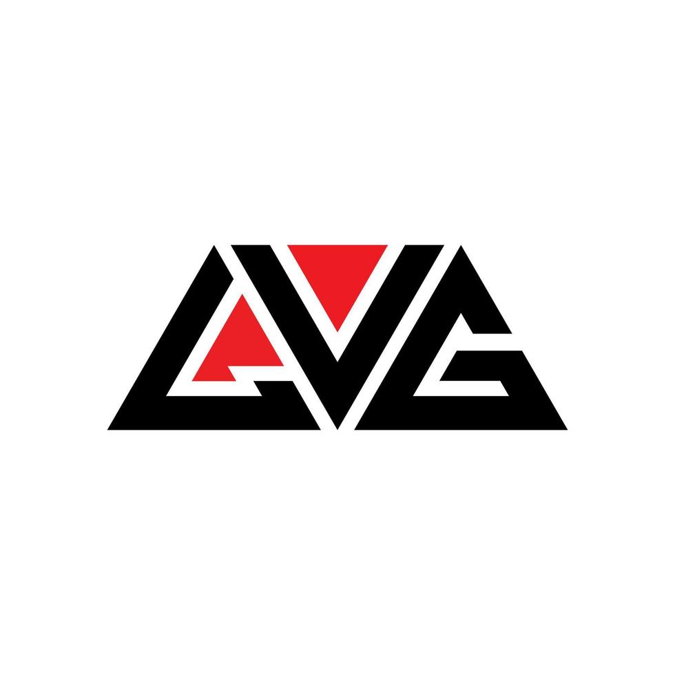 Diseño de logotipo de letra triangular lvg con forma de triángulo. monograma de diseño de logotipo de triángulo lvg. plantilla de logotipo de vector de triángulo lvg con color rojo. logotipo triangular lvg logotipo simple, elegante y lujoso. lvg