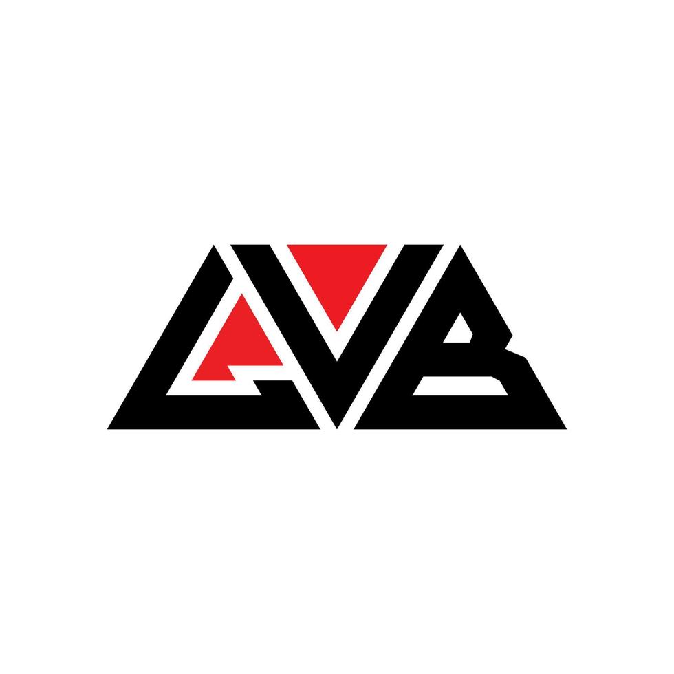 Diseño de logotipo de letra triangular lvb con forma de triángulo. Monograma de diseño de logotipo de triángulo lvb. Plantilla de logotipo de vector de triángulo lvb con color rojo. logotipo triangular lvb logotipo simple, elegante y lujoso. lvb