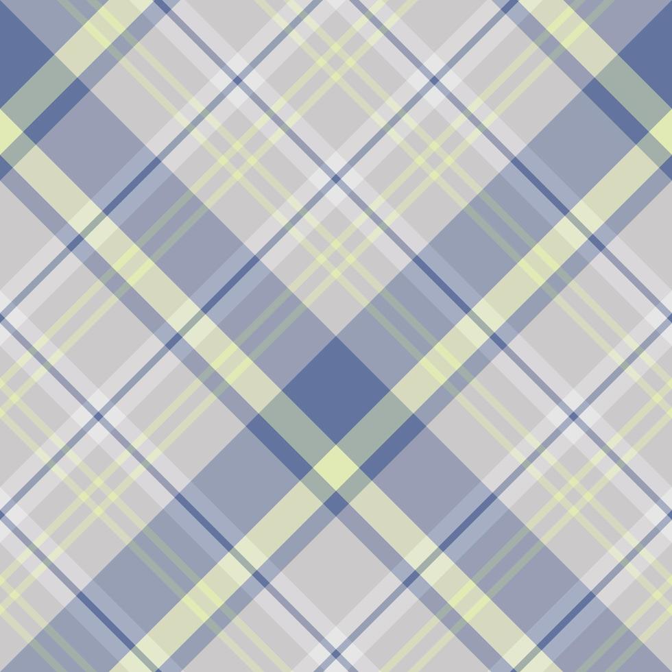 Seamless pattern in fascinating gray, discreet dark blue and light lime green colors for plaid, fabric, textile, clothes, tablecloth and other things. Vector image. 2