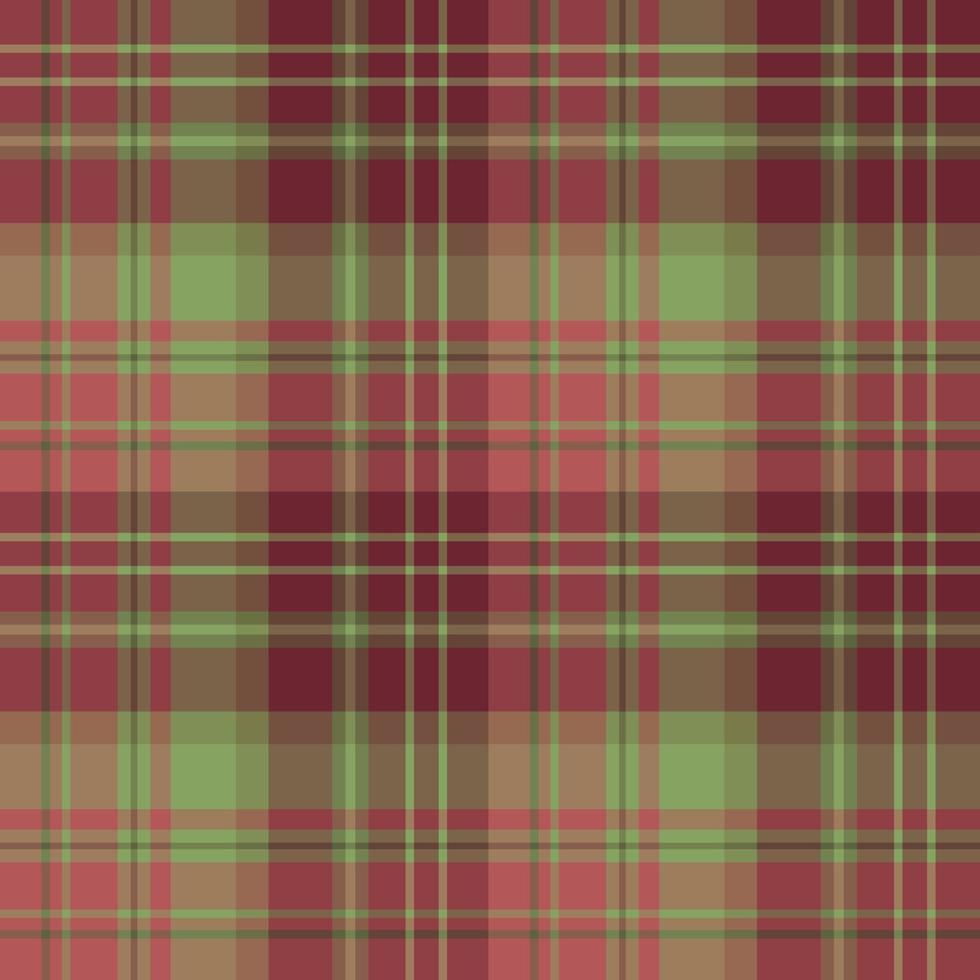 Seamless pattern in fascinating cute christmas burgundy, red and green colors for plaid, fabric, textile, clothes, tablecloth and other things. Vector image.