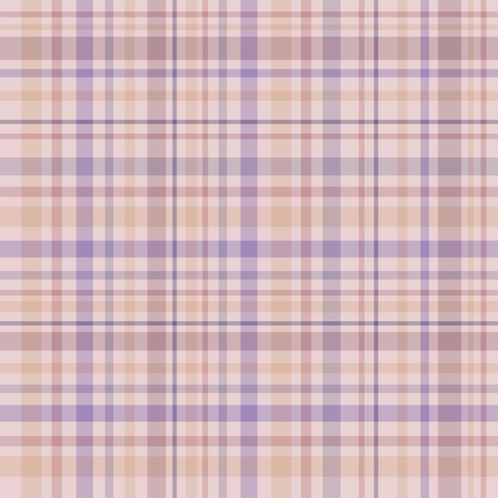 Seamless pattern in fantasy light pink, purple and beige colors for plaid, fabric, textile, clothes, tablecloth and other things. Vector image.