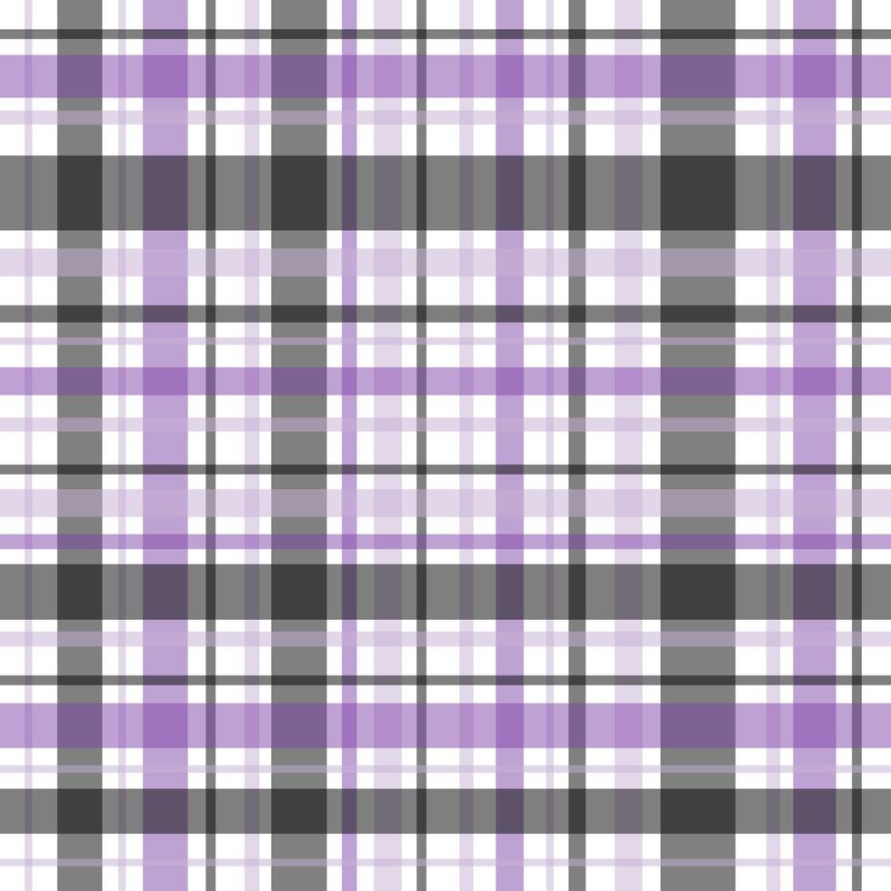 Seamless pattern in fantasy white, violet and black colors for plaid, fabric, textile, clothes, tablecloth and other things. Vector image.