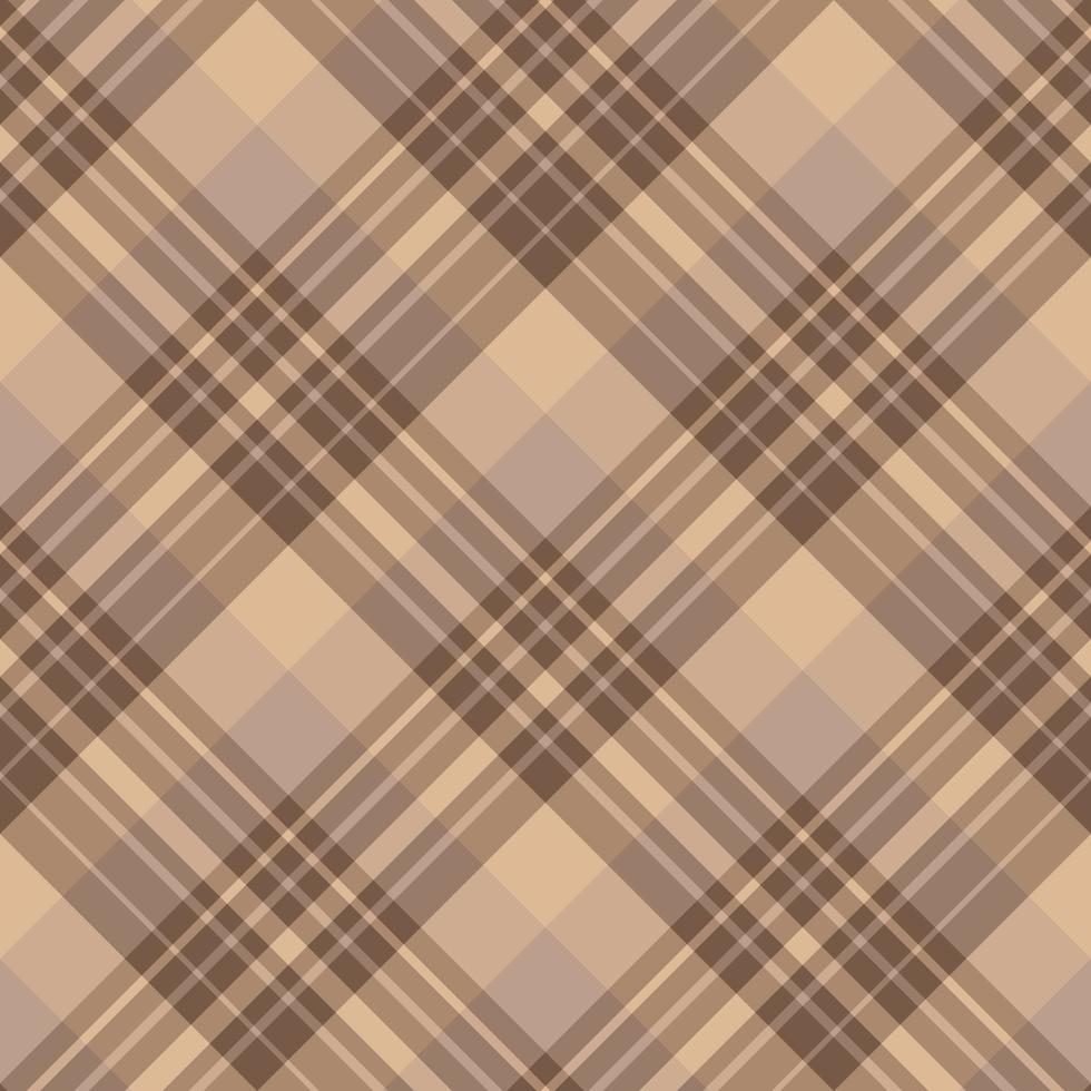 Seamless pattern in fascinating positive brown and beige colors for plaid, fabric, textile, clothes, tablecloth and other things. Vector image. 2