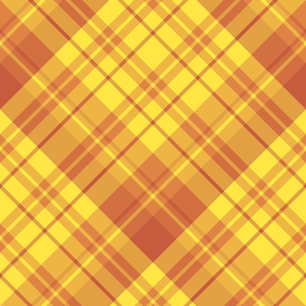 patrón impecable en fascinantes colores amarillo y naranja para tela escocesa, tela, textil, ropa, mantel y otras cosas. imagen vectorial 2 vector