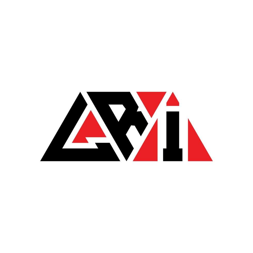 Diseño de logotipo de letra triangular lri con forma de triángulo. monograma de diseño de logotipo de triángulo lri. plantilla de logotipo de vector de triángulo lri con color rojo. logotipo triangular lri logotipo simple, elegante y lujoso. lri