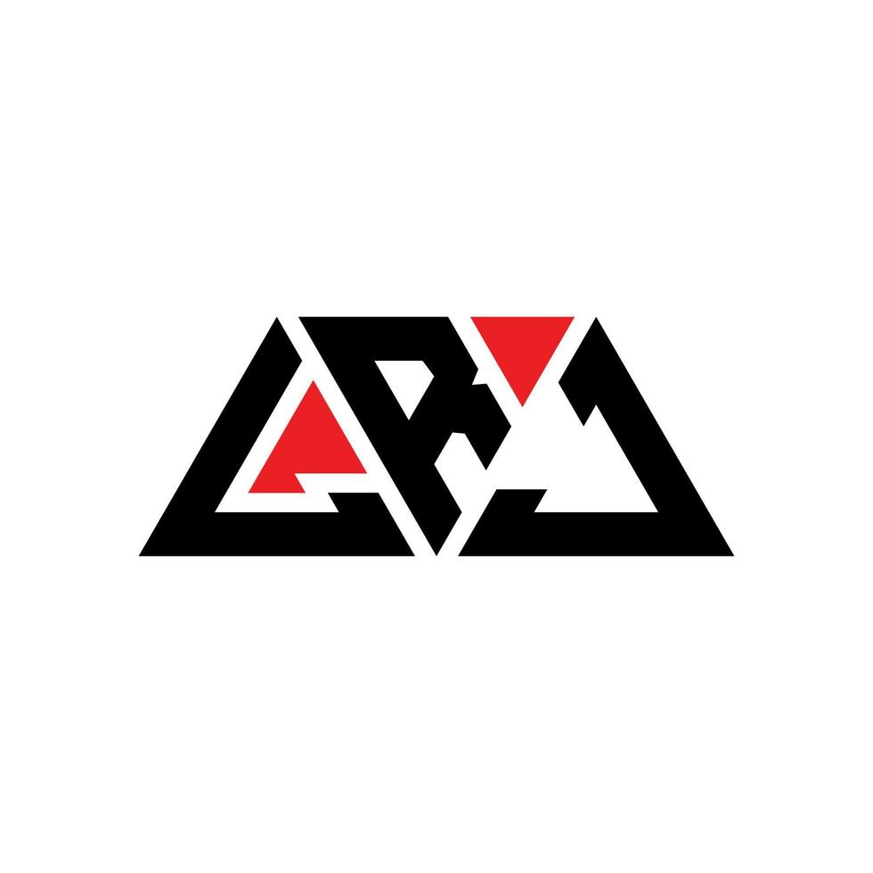 Diseño de logotipo de letra triangular lrj con forma de triángulo. monograma de diseño de logotipo de triángulo lrj. plantilla de logotipo de vector de triángulo lrj con color rojo. logotipo triangular lrj logotipo simple, elegante y lujoso. lrj