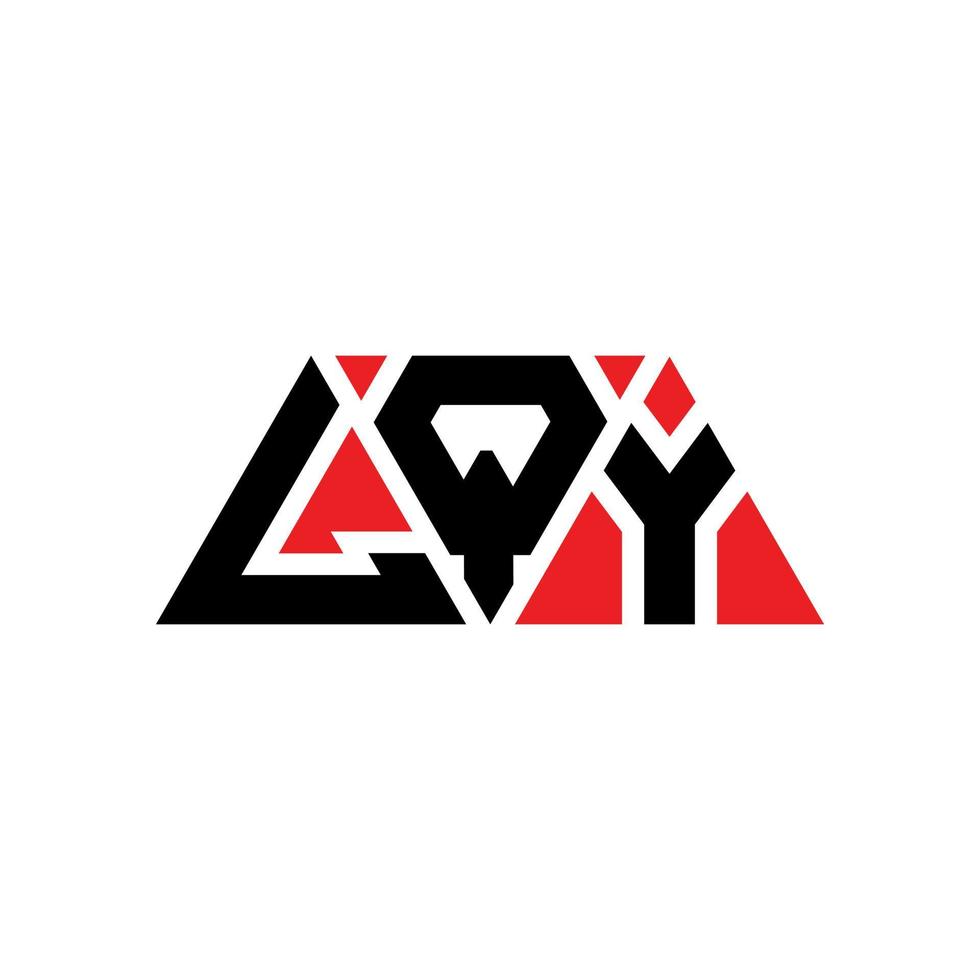 Diseño de logotipo de letra triangular lqy con forma de triángulo. monograma de diseño de logotipo de triángulo lqy. Plantilla de logotipo de vector de triángulo lqy con color rojo. logotipo triangular lqy logotipo simple, elegante y lujoso. lqy