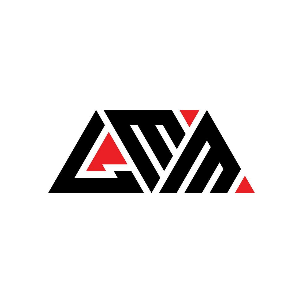 Diseño de logotipo de letra triangular lmm con forma de triángulo. Monograma de diseño de logotipo de triángulo de lmm. plantilla de logotipo de vector de triángulo lmm con color rojo. logotipo triangular de lmm logotipo simple, elegante y lujoso. mmm