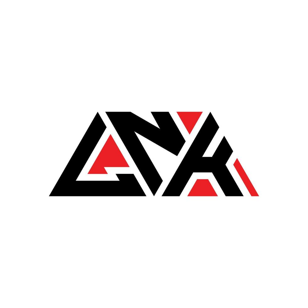 Diseño de logotipo de letra triangular lnk con forma de triángulo. Monograma de diseño de logotipo de triángulo lnk. plantilla de logotipo de vector de triángulo lnk con color rojo. logotipo triangular lnk logotipo simple, elegante y lujoso. lnk