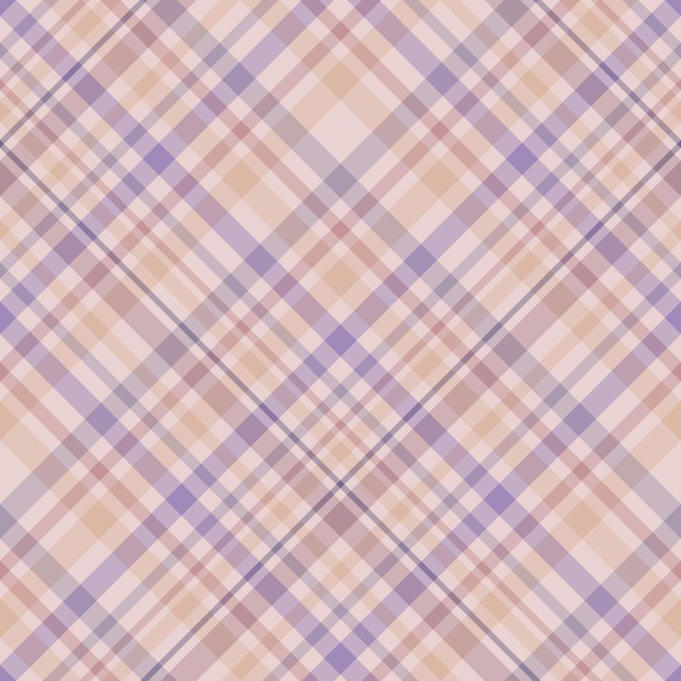 Seamless pattern in fantasy light pink, purple and beige colors for plaid, fabric, textile, clothes, tablecloth and other things. Vector image. 2