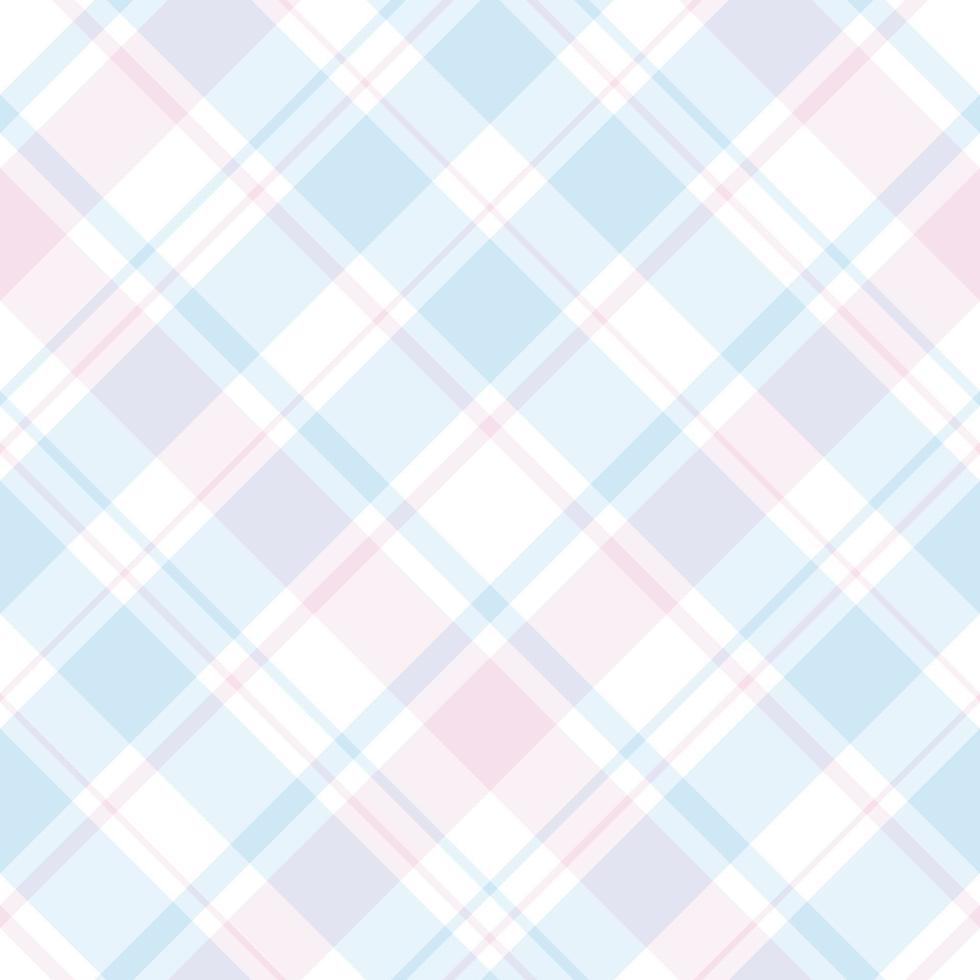 Seamless pattern in fantasy white, light pink and blue colors for plaid, fabric, textile, clothes, tablecloth and other things. Vector image. 2