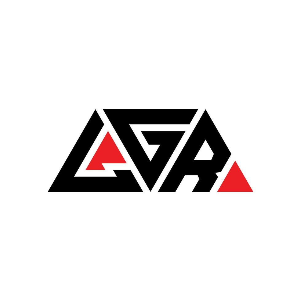 Diseño de logotipo de letra triangular lgr con forma de triángulo. monograma de diseño de logotipo de triángulo lgr. Plantilla de logotipo de vector de triángulo lgr con color rojo. logotipo triangular lgr logotipo simple, elegante y lujoso. lgr