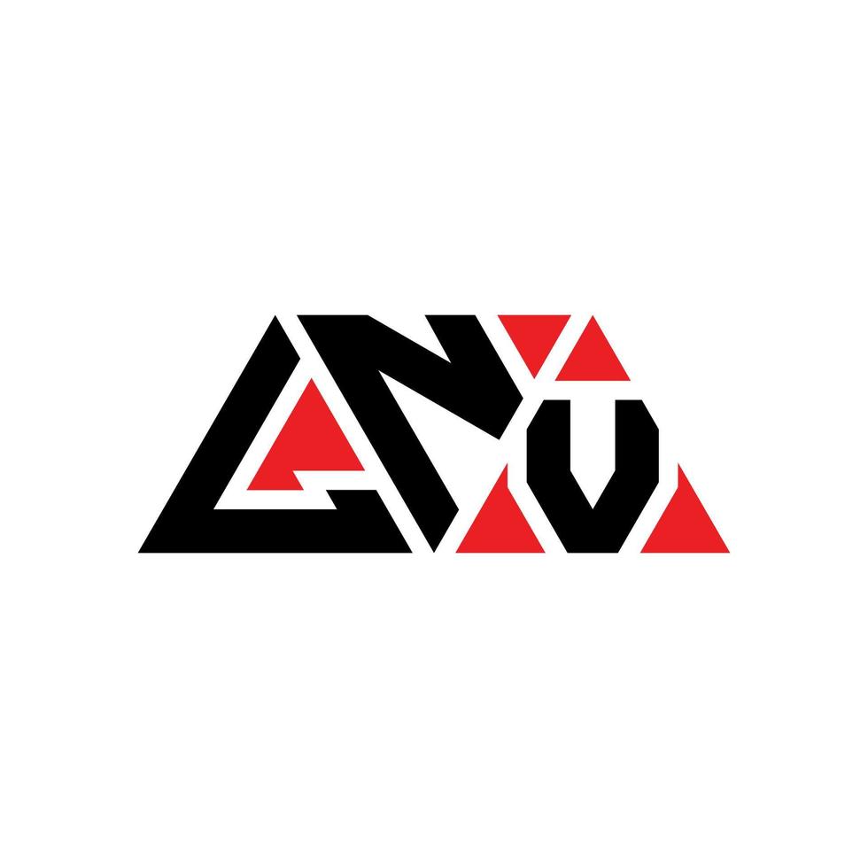 Diseño de logotipo de letra triangular lnv con forma de triángulo. Monograma de diseño de logotipo de triángulo lnv. Plantilla de logotipo de vector de triángulo lnv con color rojo. logotipo triangular lnv logotipo simple, elegante y lujoso. inv