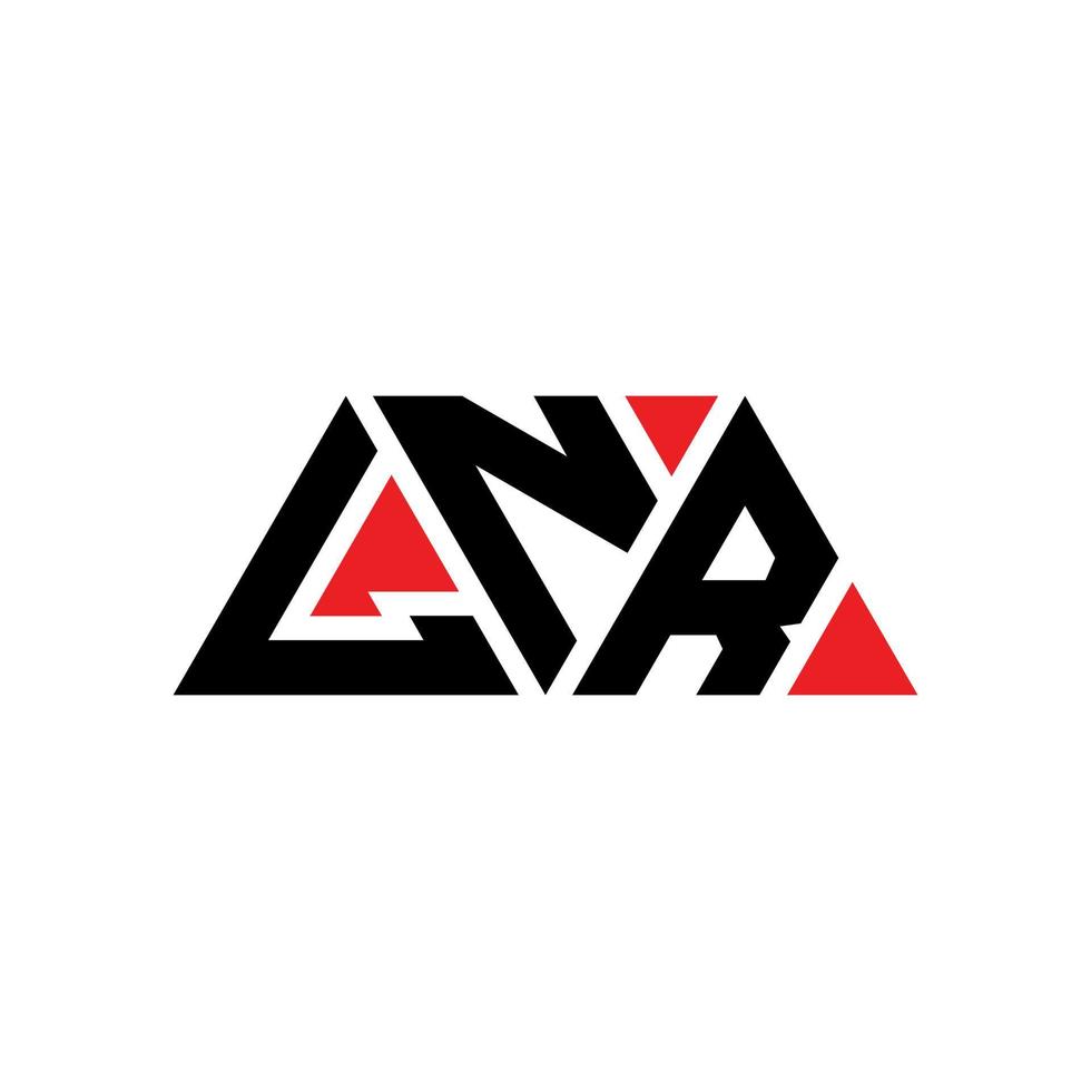 LNR triangle letter logo design with triangle shape. LNR triangle logo design monogram. LNR triangle vector logo template with red color. LNR triangular logo Simple, Elegant, and Luxurious Logo. LNR