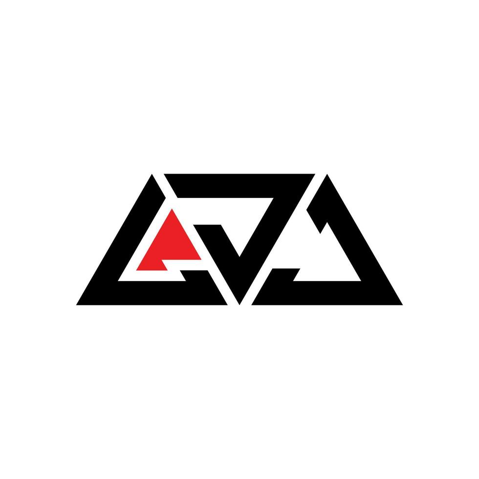 LJJ triangle letter logo design with triangle shape. LJJ triangle logo ...