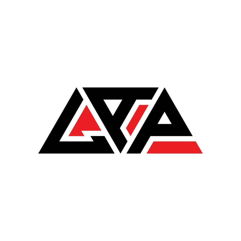 LAP triangle letter logo design with triangle shape. LAP triangle logo design monogram. LAP triangle vector logo template with red color. LAP triangular logo Simple, Elegant, and Luxurious Logo. LAP