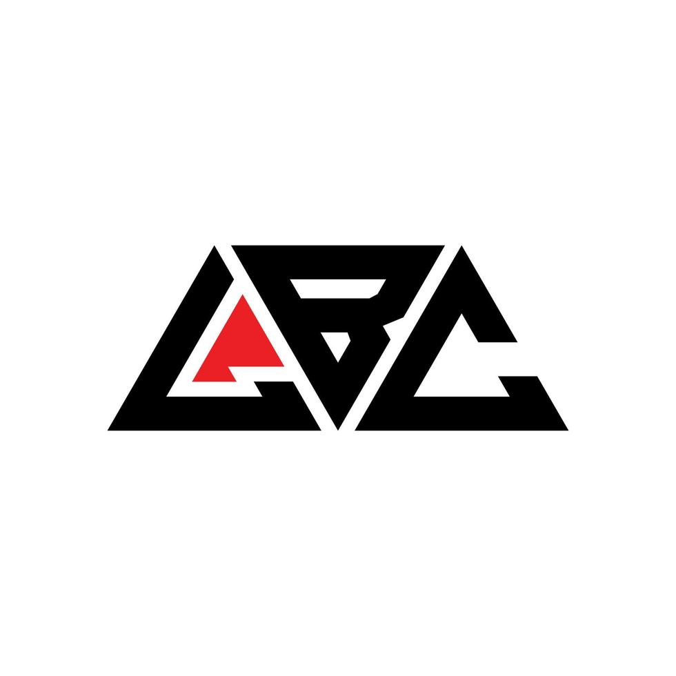 Diseño de logotipo de letra triangular lbc con forma de triángulo. Monograma de diseño de logotipo de triángulo lbc. plantilla de logotipo de vector de triángulo lbc con color rojo. logotipo triangular lbc logotipo simple, elegante y lujoso. libras esterlinas