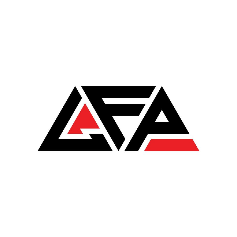 LFP triangle letter logo design with triangle shape. LFP triangle logo design monogram. LFP triangle vector logo template with red color. LFP triangular logo Simple, Elegant, and Luxurious Logo. LFP